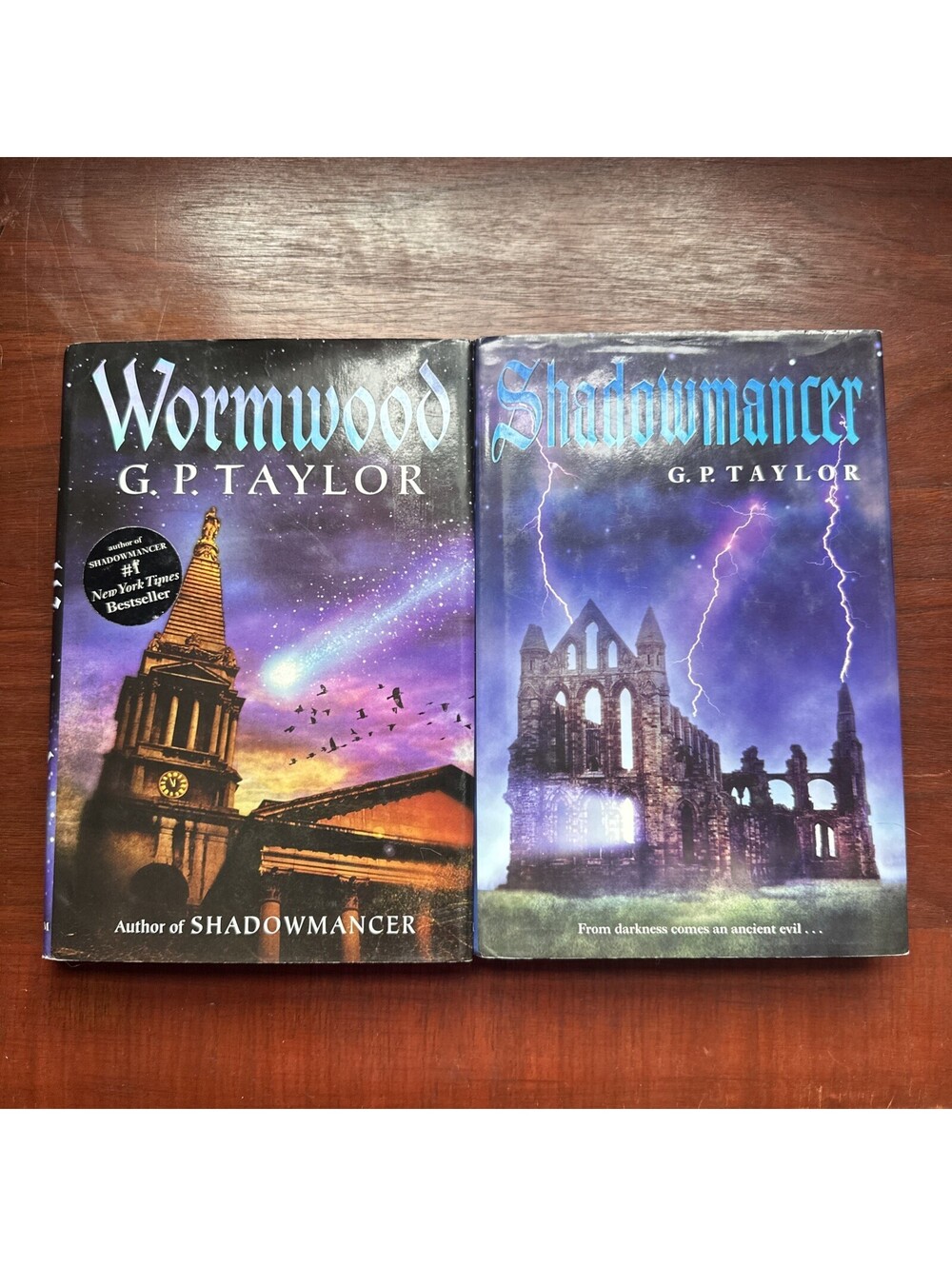 SIGNED GP Taylor Wormwood And Shadowmancer Hardbacks 1st Hardcover DJ